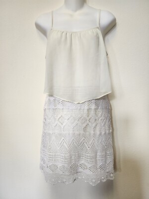 American Eagle Women 4 White Short Dress Overlay Zip Up back Crochet Skirt | eBay American Eagle Women 4 White Short Dress Overlay Zip Up back Crochet Skirt | eBay