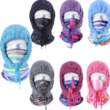 Winter Fleece Neck Warmer Hat Ski Balaclava Windproof Face Mask for Cold Weather