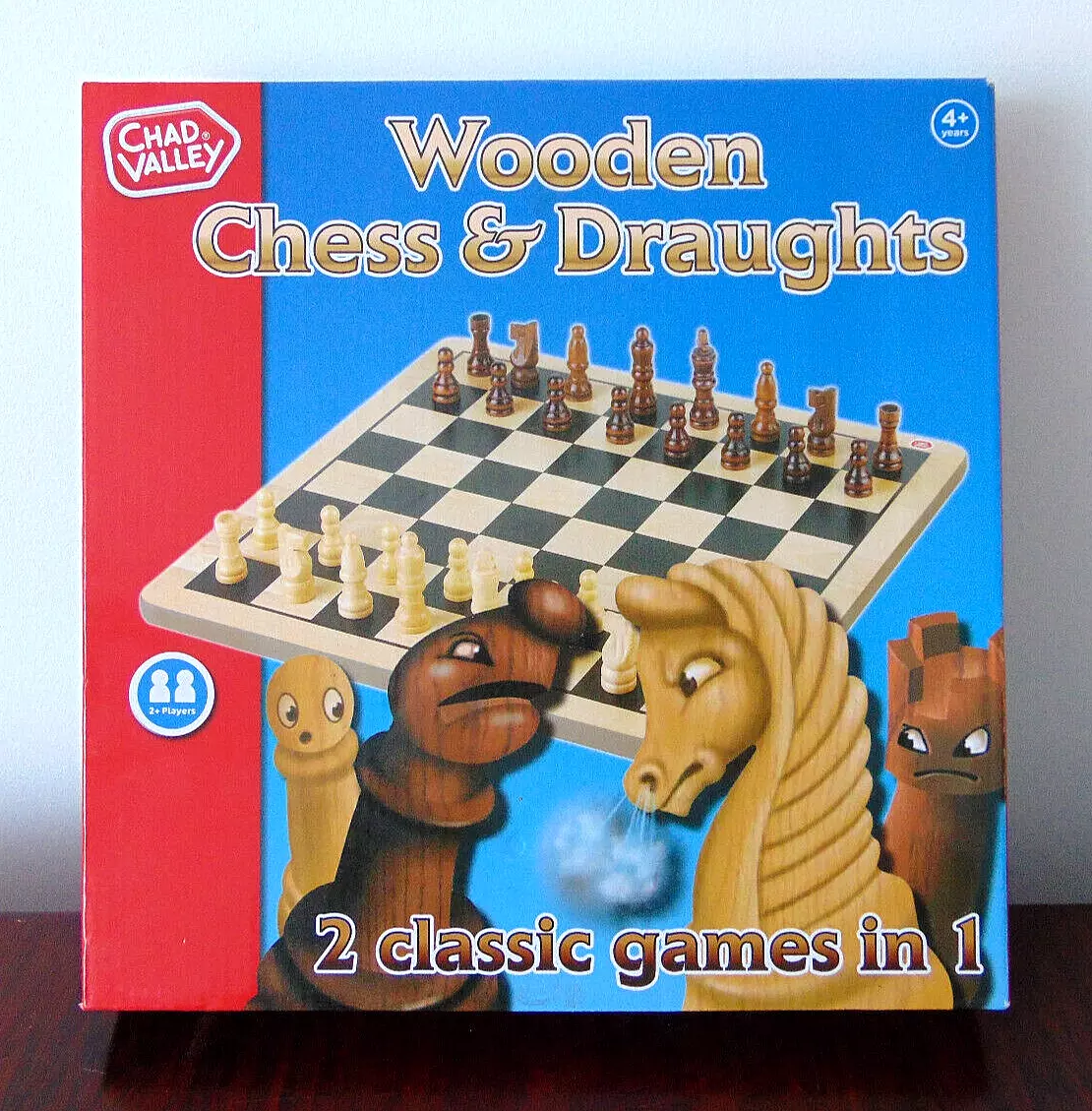 Buy Chad Valley Wooden Chess and Draughts Board Game, Board games