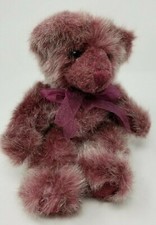 RUSS BERRIE PLUSH UNIQUE PURPLE PLUM COLOR LARGE 9" TEDDY BEAR BEARBERRY MINT