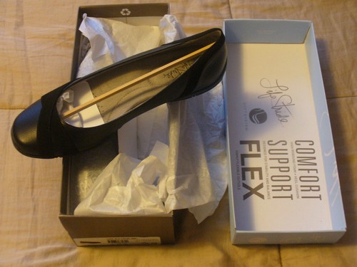 Donna Dr Scholl's Dari Flat Pelle Nera 7,5M NUOVO CON SCATOLA - Foto 2 di 8