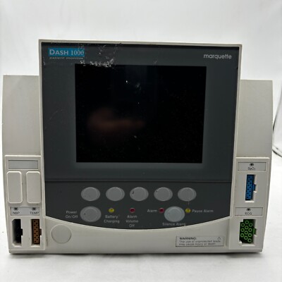 MARQUETTE SYSTEMS DASH 1000 PATIENT MONITOR 100-240V 0.15..0.3A DASH1000  