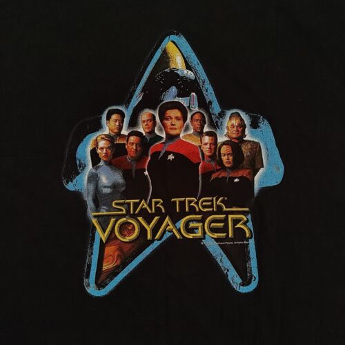 Vintage Star Trek Voyager Tshirt 2003 Size XL Stedman Tag Rare - Picture 2 of 7