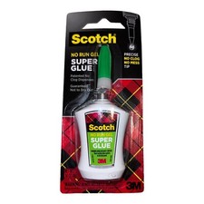 3M Scotch Super Glue No Run Gel 0.14oz No Mess tip Sealed