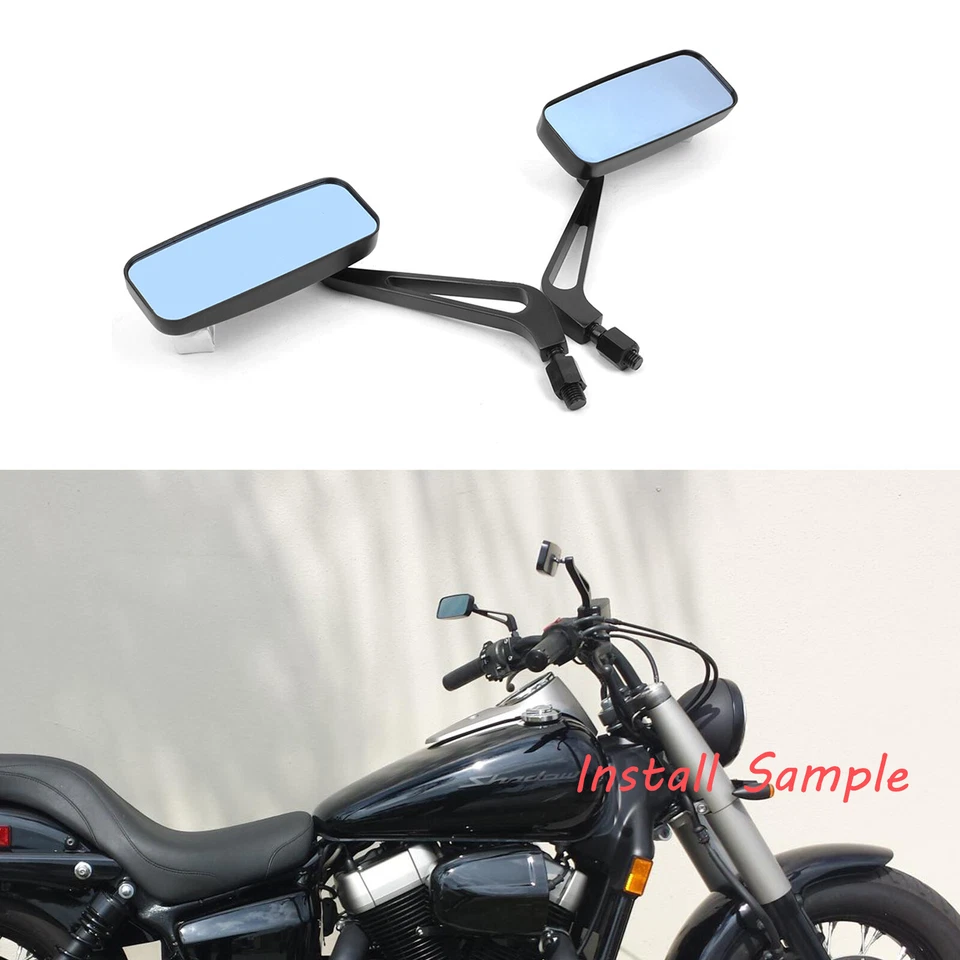 Espejos retrovisores rectangulares negros para motocicleta Suzuki Boulevard M109R 2018 Foto 2 de 4