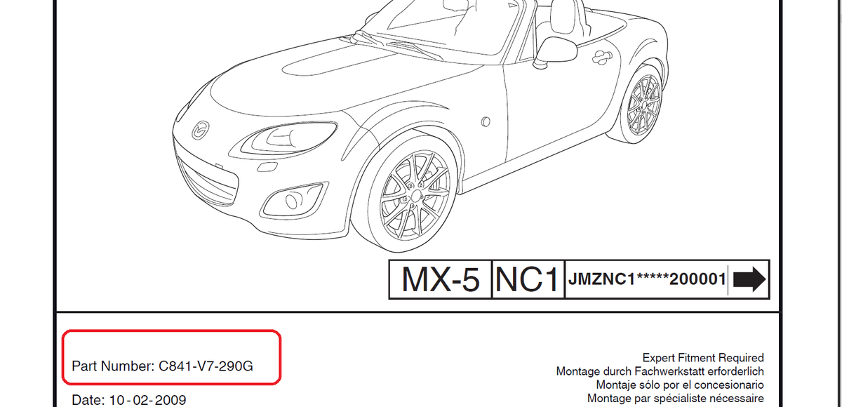 Mazda MX-5 PDC-system rear/Mazda MX-5 parking-system REAR