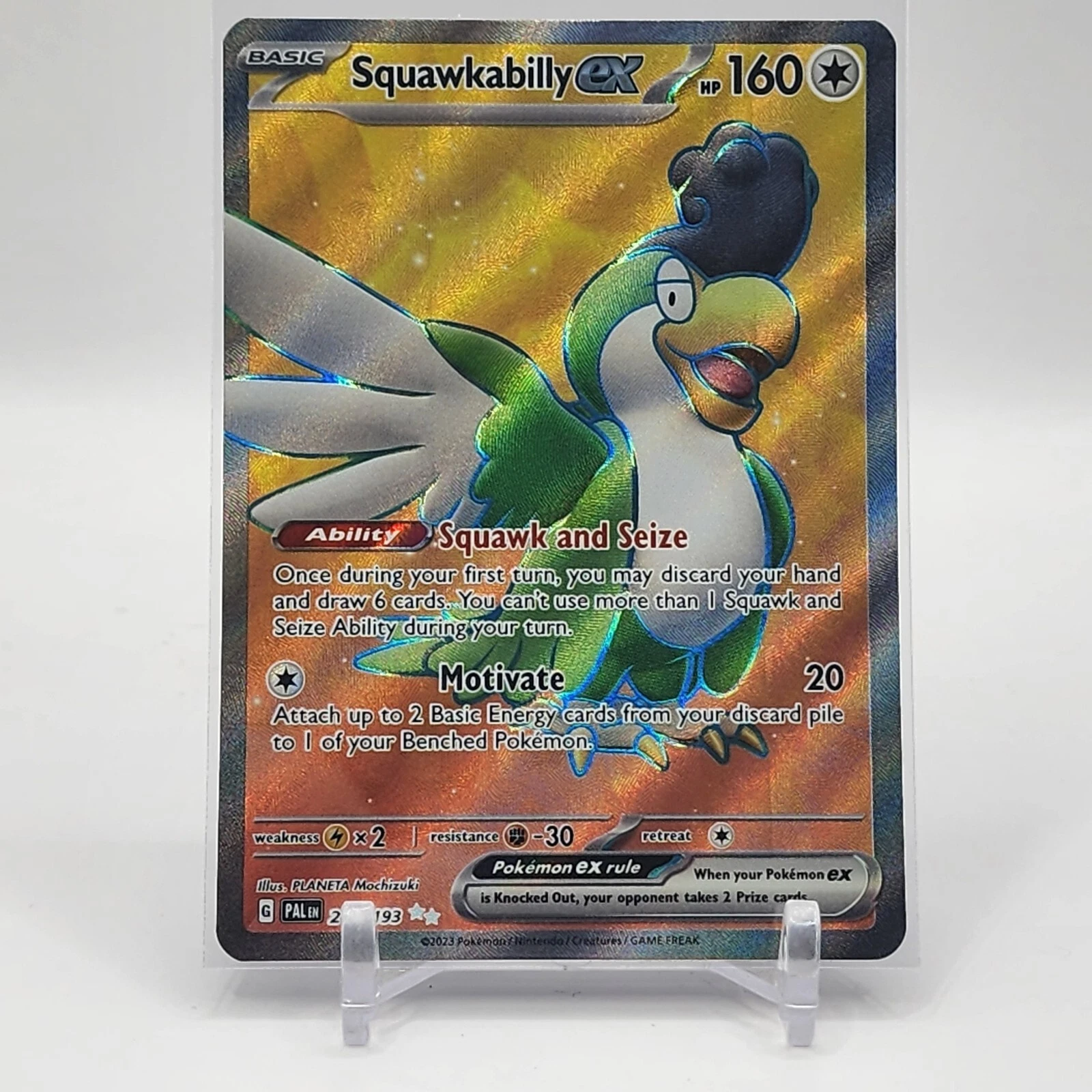 Squawkabilly ex - 247/193 - Ultra Rare - Paldea Evolved - Pokemon Card - NM/M