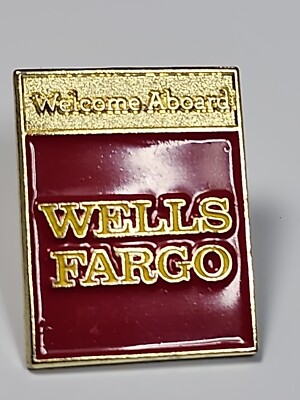 Welcome Aboard Wells Fargo Bank Lapel Pin New Hire Employee Gift