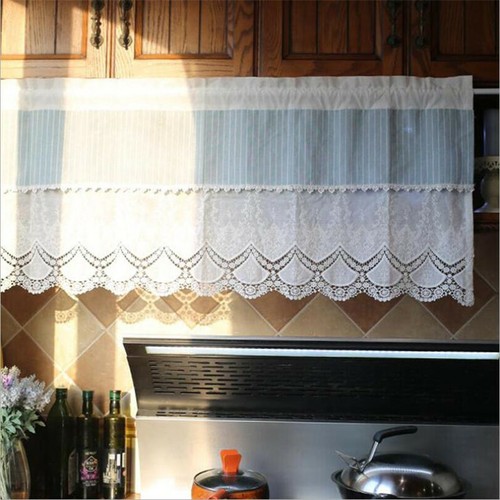 Classic Cotton Half Short Window Curtain Living Room Kitchen Embroidery Drapes - Picture 13 of 14