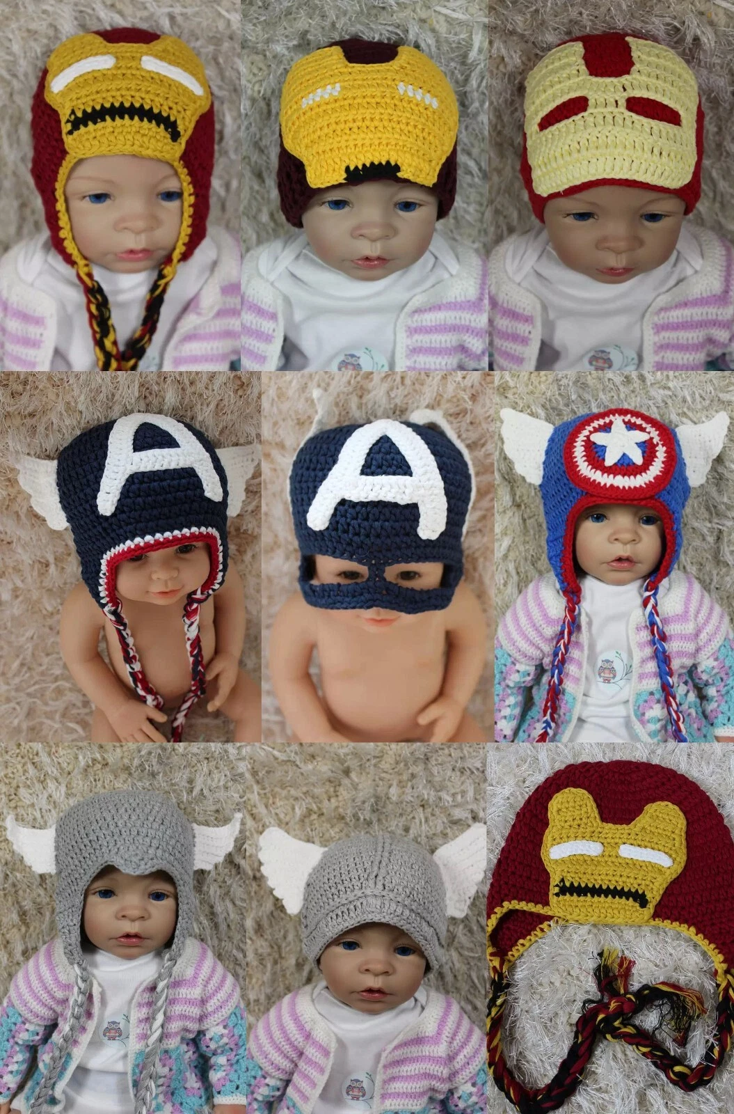 New Wholesale Lot 50 Knit Cotton Newborn Baby Child Hat NewBorn Photo Prop Hats
Opens in a new windo