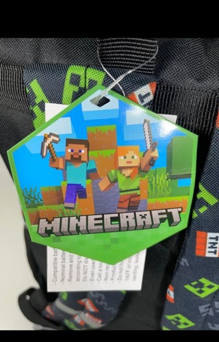 Minecraft Light Up TNT 17" Creeper Backpack Flashing Lights - Picture 7 of 16