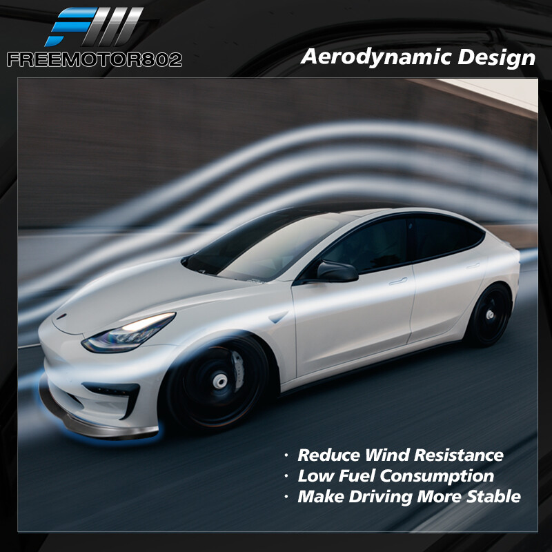 Fits 06-09 Ford Fusion DS Style Unpainted Black PU Front Bumper Lip Spoiler