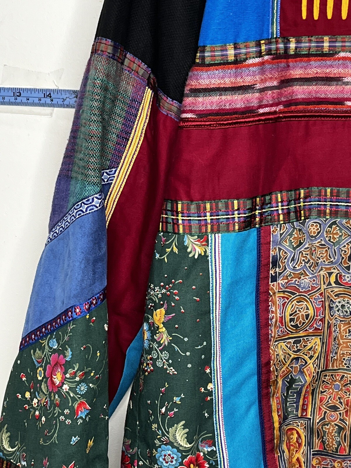 Quilt Embroidered Patchwork Hand Made Jacket Blaz… - image 9