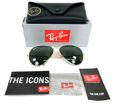 Ray-Ban Sunglasses RB3025 AVIATOR LARGE METAL L0205 Arista Gold G-15 Lenses 58mm