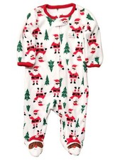 Carters Infant Boys  Girls Fleece Santa Claus Wave Christmas Sleeper Sleep