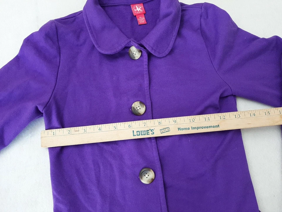 Auténtico Vestido J Caqui Niñas Talla XL Púrpura Manga Larga Foto 3 de 4