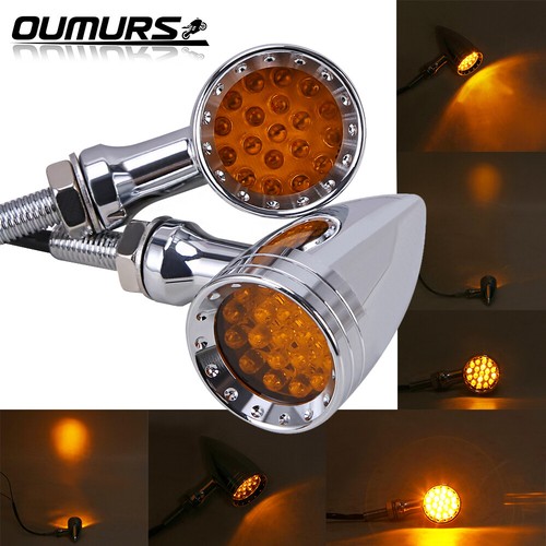 20 LED Bullet Motorcycle Turn Signal Light For Harley Chopper Bobber Custom US - Picture 10 of 11