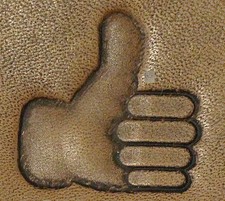 CRAFTOOL - TANDY LEATHER FACTORY - 3D STAMP 8586 - THUMBS UP or DOWN 8586-00