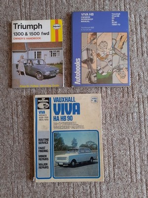 Vauxhall Viva HA-HB Betriebsanleitung Werkstatthandbuch 1966-70 & Triumph 1300-1500 Handbuch