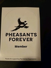 Autocollant décalcomanie chasse faisans pour toujours noir/blanc mat 5 x 4 po