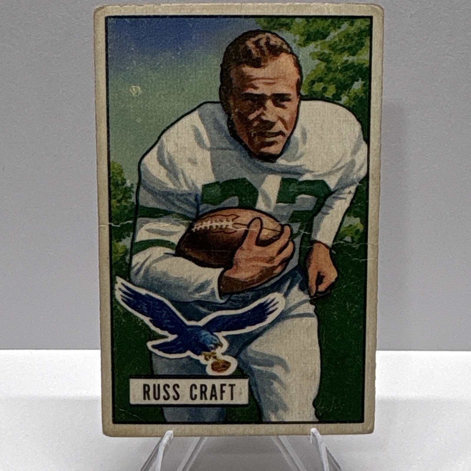 Russ Craft #47 Football Cards 1951 Bowman trading card — raw and PSA graded price guide