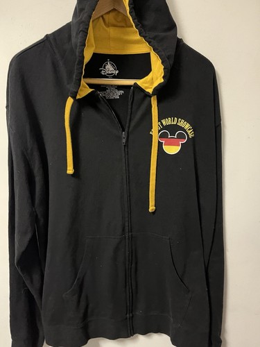 Disney Epcot Germany World Showcase Mickey Pretzel Hoodie Sweatshirt Mens XL - Picture 1 of 6