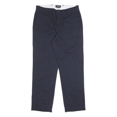CHAPS Herren Baumwoll Marine Slim Straight Hose W32 L30 Reißverschluss