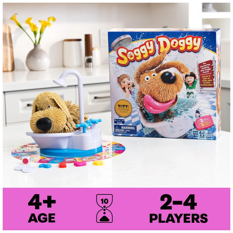 , Soggy Doggy, el galardonado juego de mesa Wet & Silly para Family Game Night... Foto 3 de 4