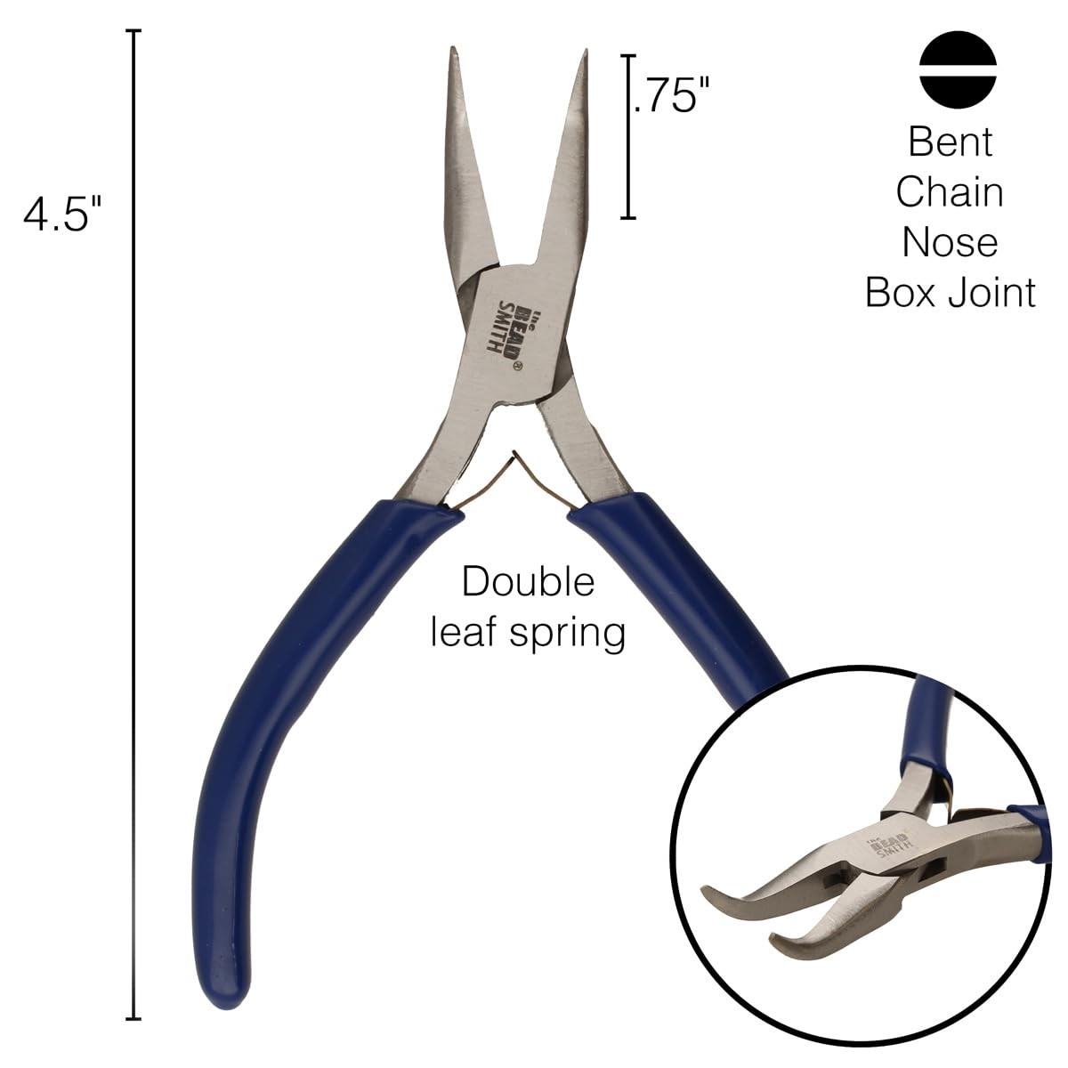 The Beadsmith 4-in-1 Multifunctional Pliers - All-Purpose Jewelry Making Tool w/Cushion Grip, 5, Create Loops, Cut and Flatten Wire, Close Jump Rings