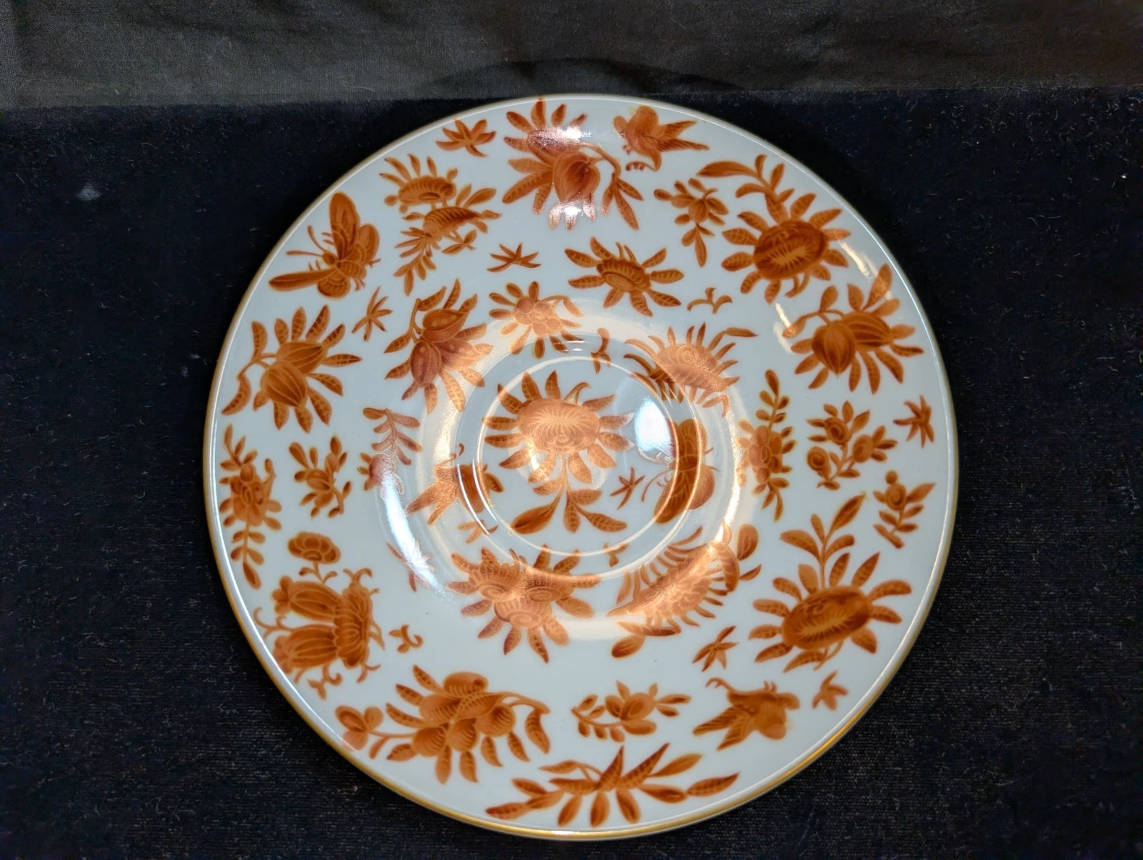 Mottahedeh Sacred Bird and Butterfly Tea Cup and Saucer - Thumbnail 5