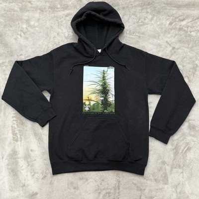 LRG Hoodie Mens Small Black Cultivators Of All Things Green Pullover Sweatshirt