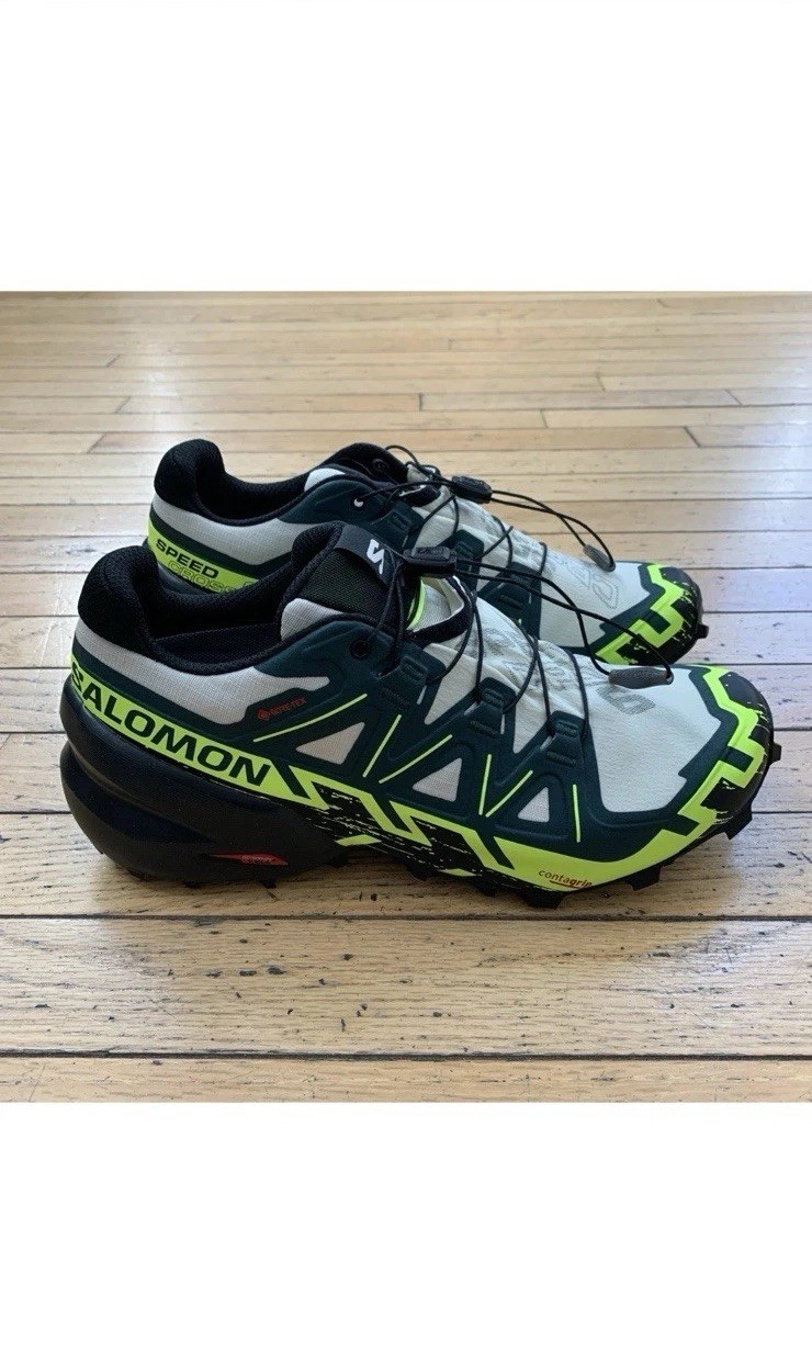 Scarpe da Trail Running Salomon Speedcross 6 Gore Tex Uomo Taglia 8 Nero Verde