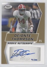 2019 Sage Hit Premier Draft Rookie Gold 91/100 Deionte Thompson #A42 Auto 1u6