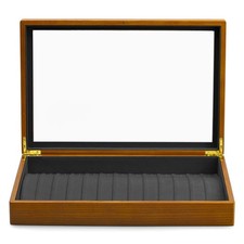Wooden Jewelry Organizer Box 13 Lattice Necklace Bracelet Pendant Display Holder