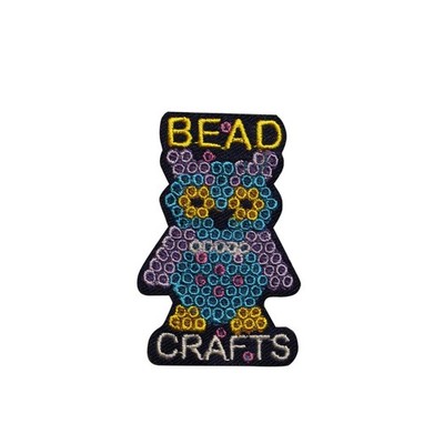 Bead Crafts Embroidered Iron On Patch - Beadwork Art   Boys Girls Kids 92-Q