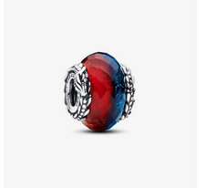 Pandora 792966c00 Charm Il Trono di Spade, Vetro di Murano Ghiaccio e Fuoco