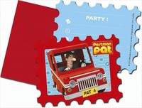 GW6781 Postbote Pat Gestanzte Einladungskarten Mit Umschlag Neu & Ovp