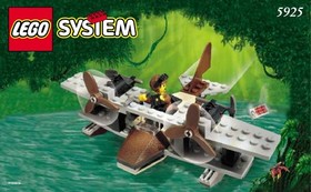 LEGO Adventurers Jungle Pontoon Plane 5925 w/ Minifigure 1999