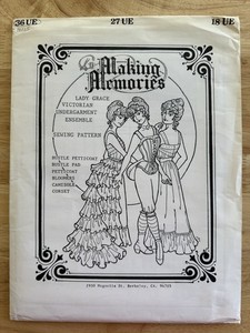 Making Memories Lady Grace Victorian Undergarment Ensemble Pattern For 3 Ft Doll