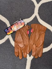 Vintage Marlboro Leather Gloves Size M L Unlimited Gear Work Driving Fashion