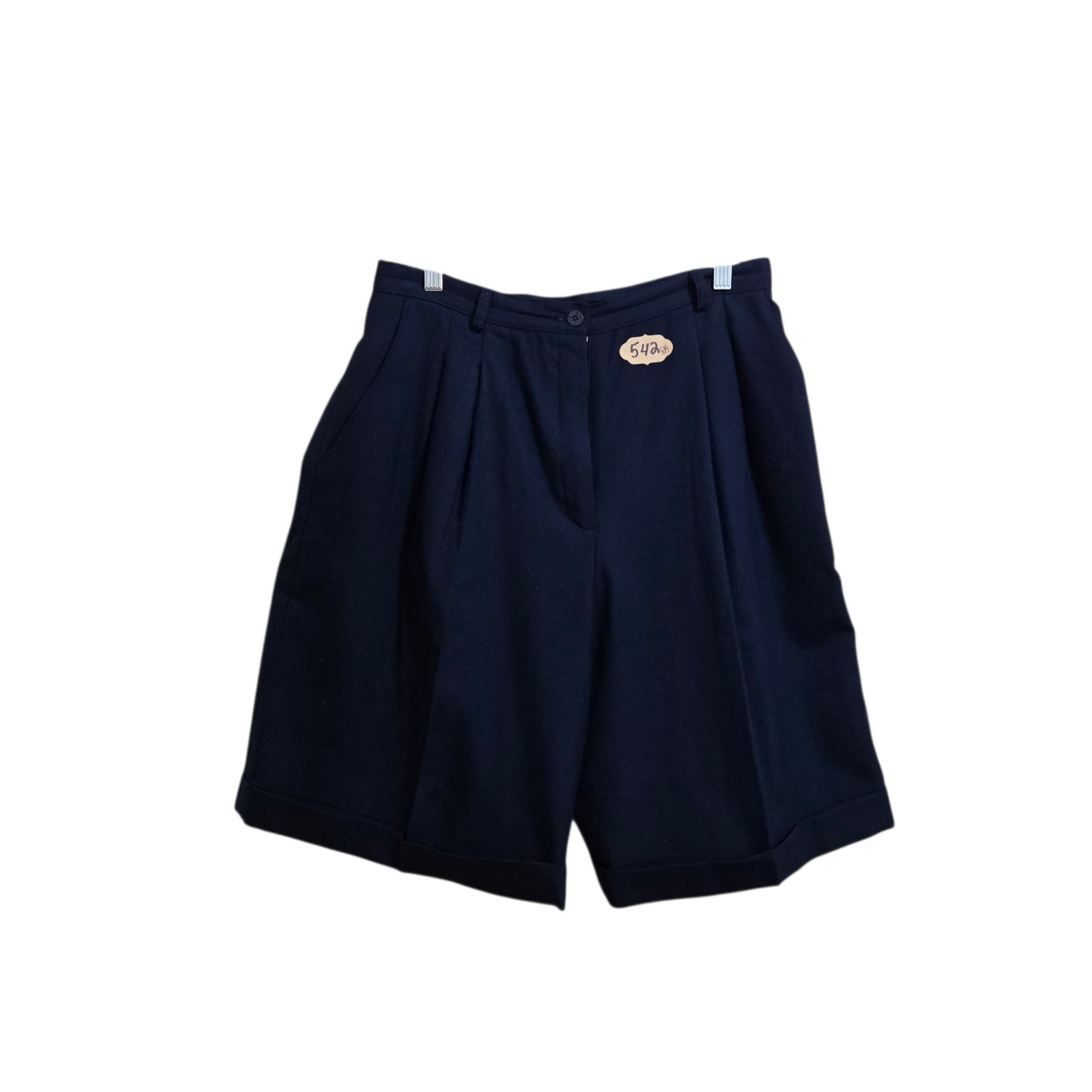 Talbots  Classic Shorts Size 12 Wool Lined Navy Blue Vintage 80s 90s Preppy