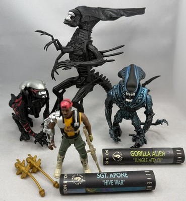 Alien Queen Hive Playset gorilla cougar Sgt Apone Ripley  Kenner vintage lot
