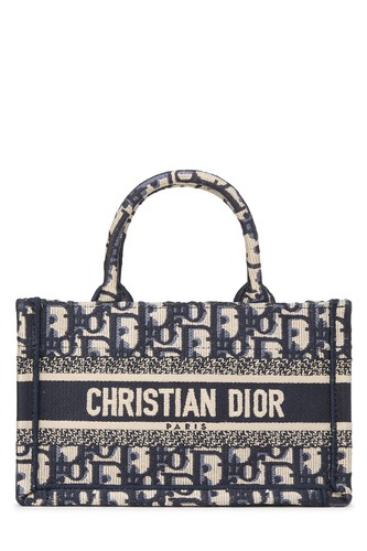 Christian Dior Navy Trotter Canvas Book Tote Mini - WGACA