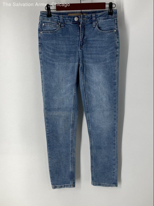 Joe's Womens Blue Denim Medium Wash Pockets Stretch Straight Jeans Size 12