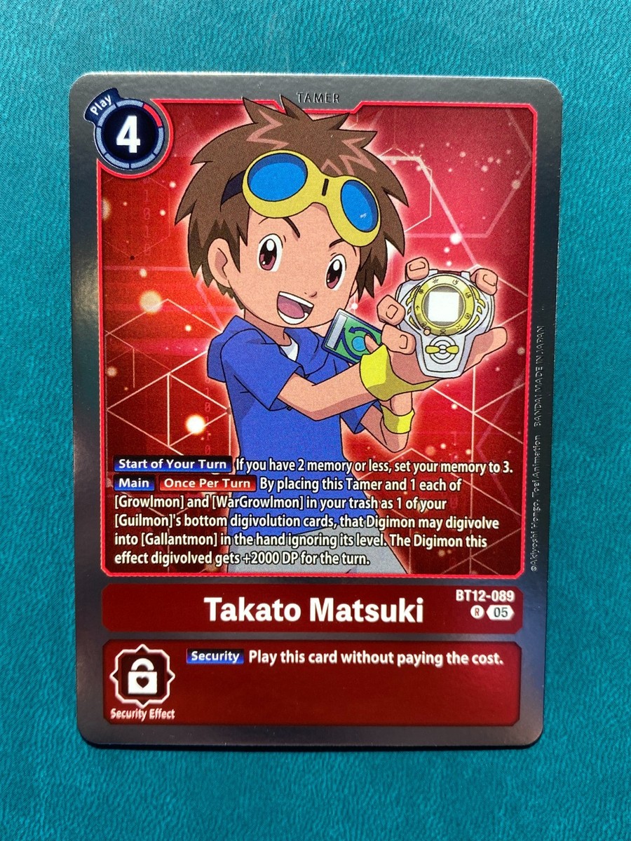 digimon card game bt12 Takato Matsuki BT12-089 Advanced Generations AD-01 Reprint Digimon Card  Game x1