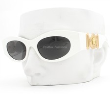 Versace Sunglasses Polished White Gold Medusa Logo MOD 4480-U 314/87 with Case