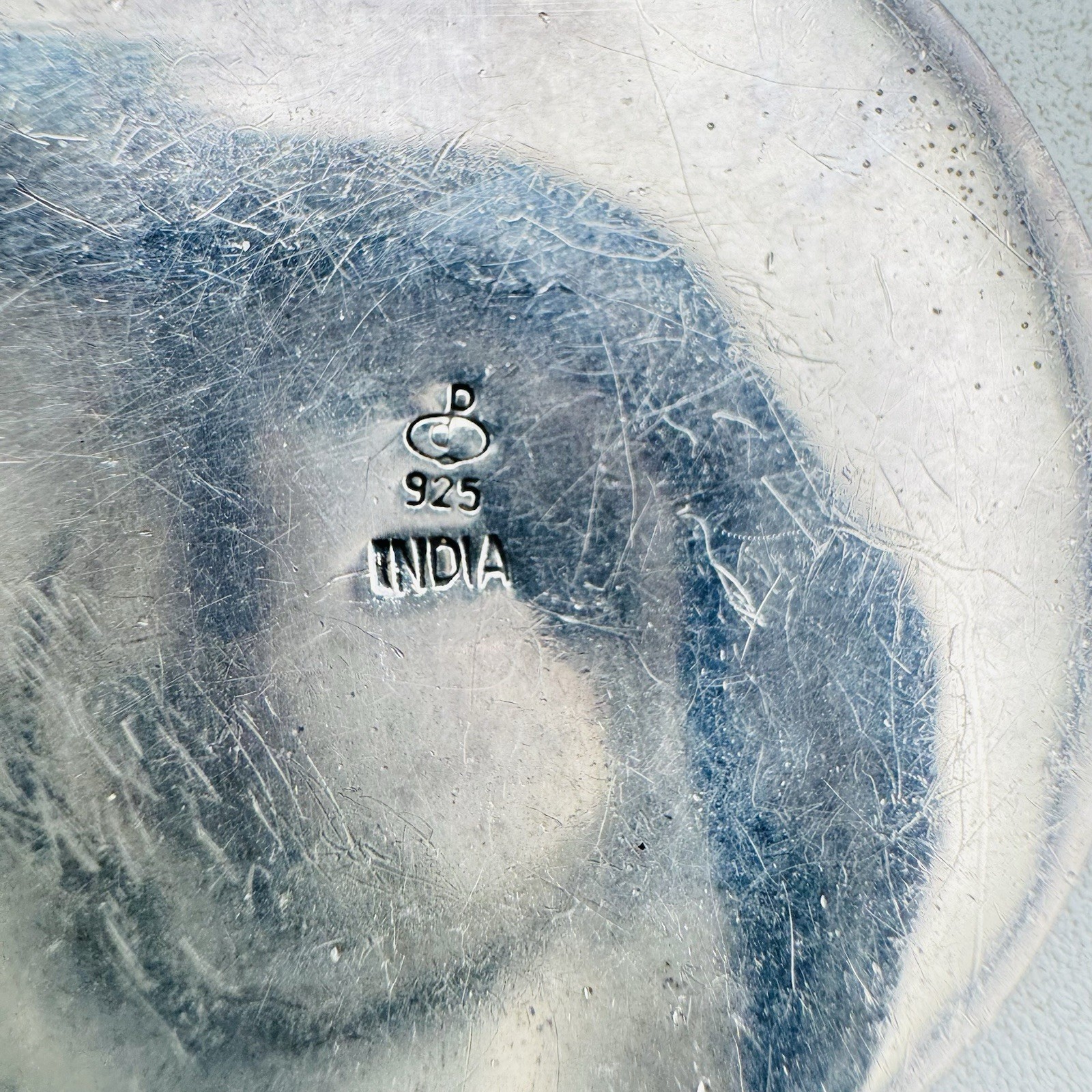 Sterling Silver dp Doug Paulus India Repousse Mandala Style Pendant Charm VTG