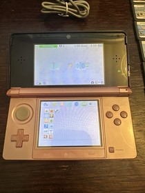 Nintendo 3DS Pearl Pink Handheld Console Bundle w/ Charger + 54 Games + 4GB SD
