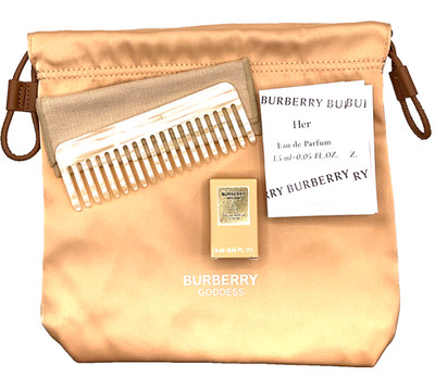 BURBERRY Goddess Eau de Parfum HER EDP Pearl Comb Gold Cosmetic Bag Gift Set NEW