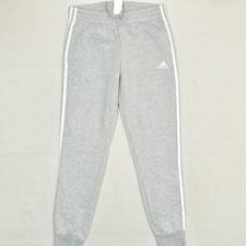 Adidas Women's Jogger Pants Solid Sweat Lounge Cotton Blend Gray Size M